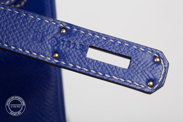 Hermès Birkin 30cm Bleu Electrique Epsom PHW - Preloved
