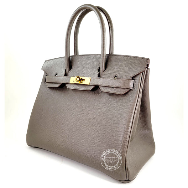 Hermès Birkin 30cm Etain Epsom GHW - Preloved