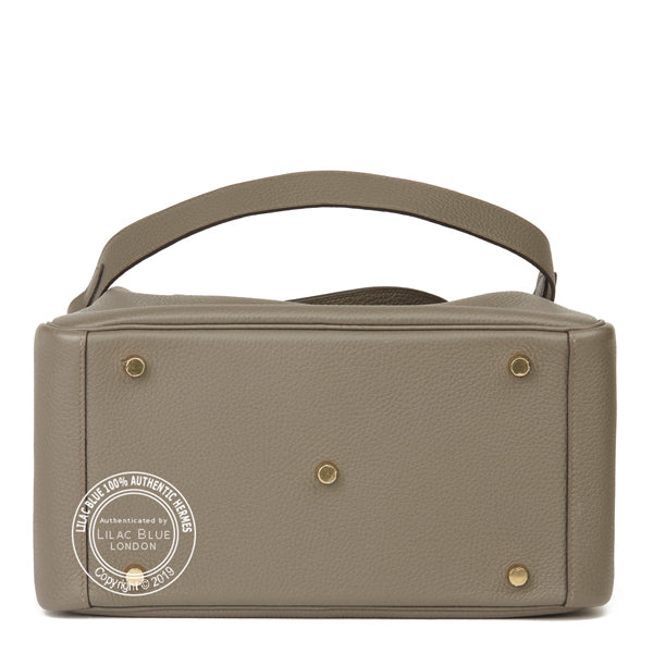 Hermès Lindy 30cm Etain Clemence GHW - Preloved