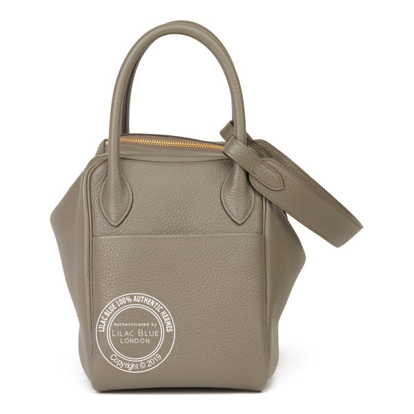 Hermès Lindy 30cm Etain Clemence GHW - Preloved