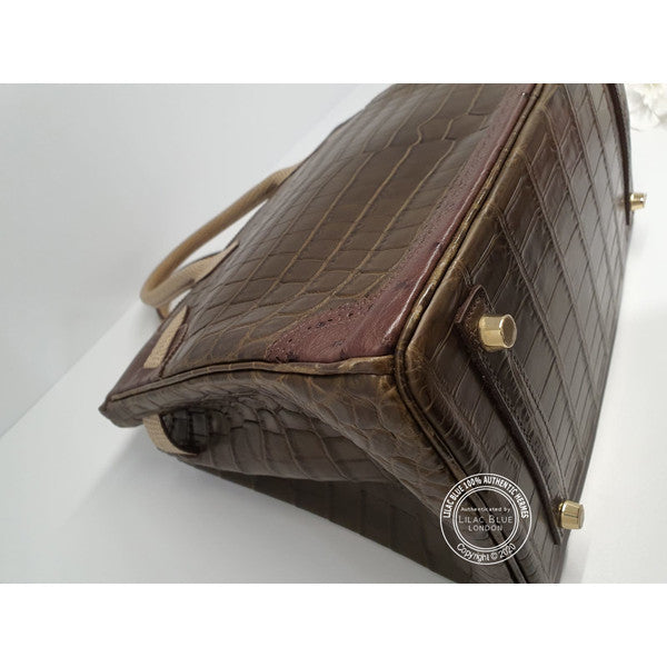 Hermès Birkin 30cm Grand Marriage Ghillies Permabrass - Preloved
