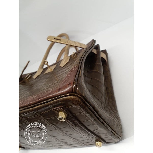Hermès Birkin 30cm Grand Marriage Ghillies Permabrass - Preloved