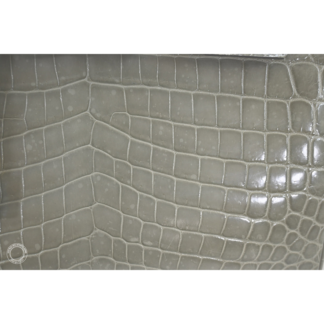 Hermès Birkin 30cm Gris Tourterelle Shiny Croc GHW - Preloved