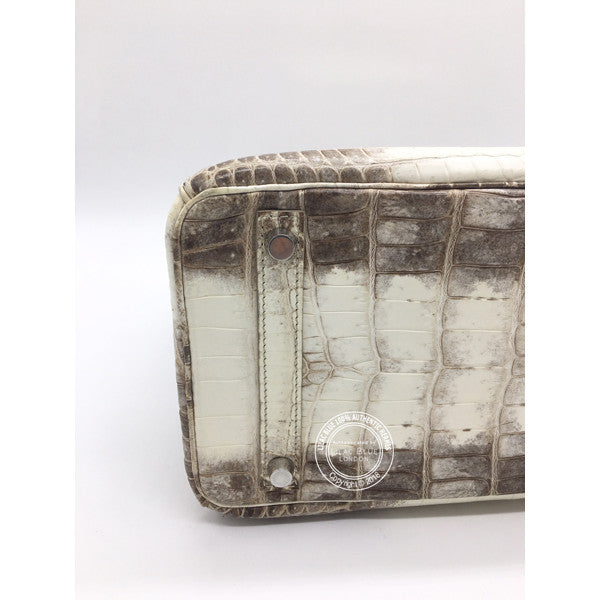 Hermès Birkin 30cm Himalaya Matte Croc PHW - Vintage