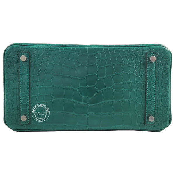 Hermès Birkin 30cm Malachite Matte Alligator PHW