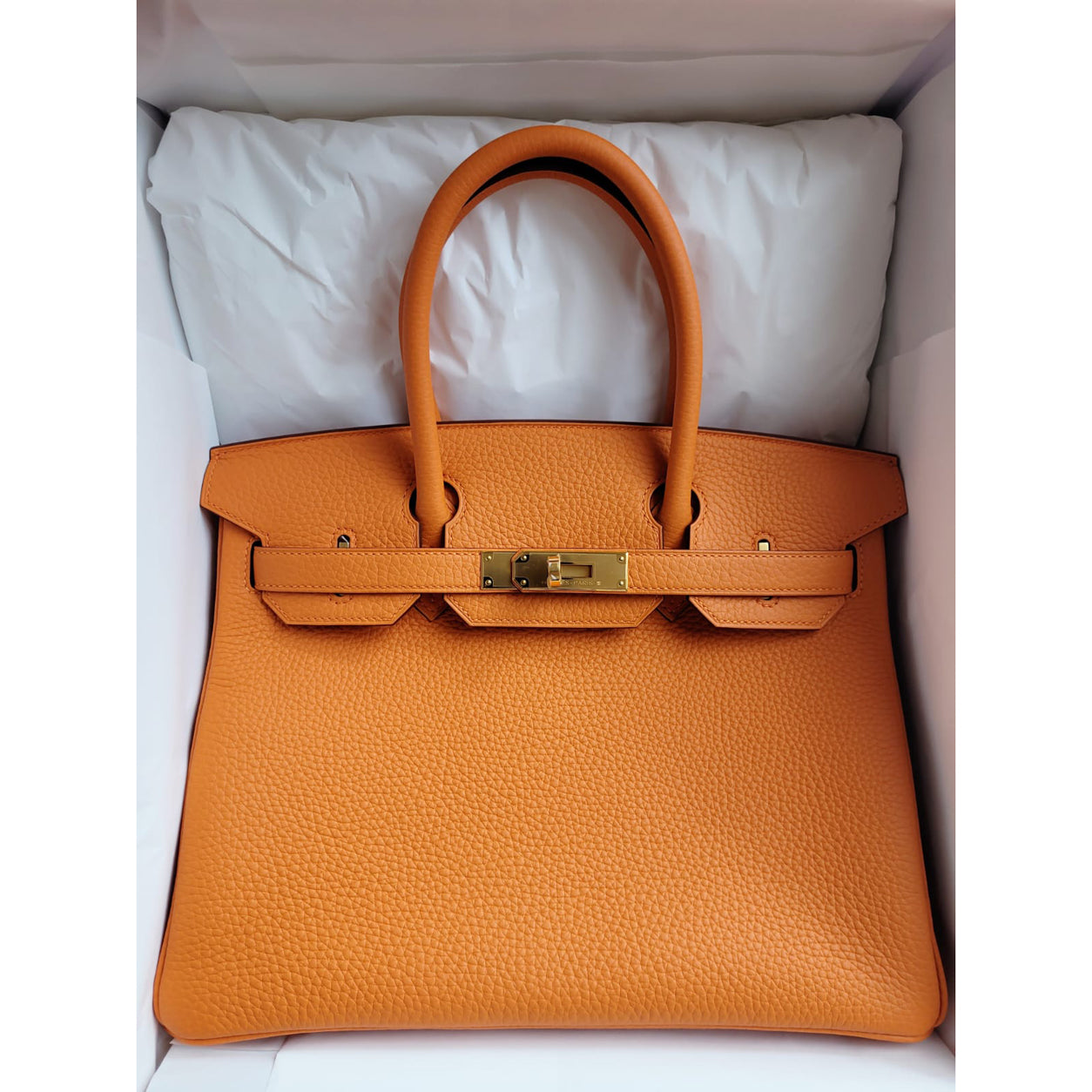 Hermès Birkin 30cm Orange Clemence GHW