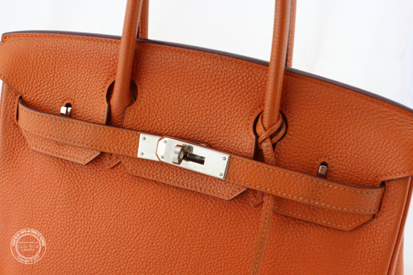 Hermès Birkin 30cm Orange Togo PHW - Preloved