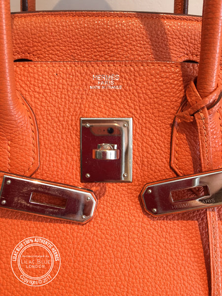 Hermès Birkin 30cm Orange Togo PHW - Preloved
