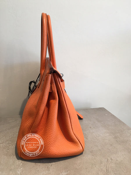 Hermès Birkin 30cm Orange Togo PHW - Preloved
