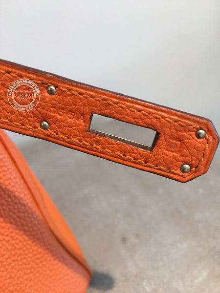 Hermès Birkin 30cm Orange Togo PHW - Preloved