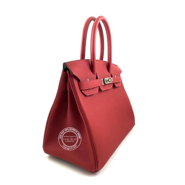 Hermès Birkin 30cm Rouge Casaque/Rouge H Verso Togo PHW