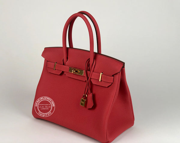 Hermès Birkin 30cm Rouge Pivoine Togo GHW