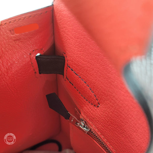 Hermès Birkin 30cm Rouge Sellier/Bleu Indigo Casaque Epsom PHW