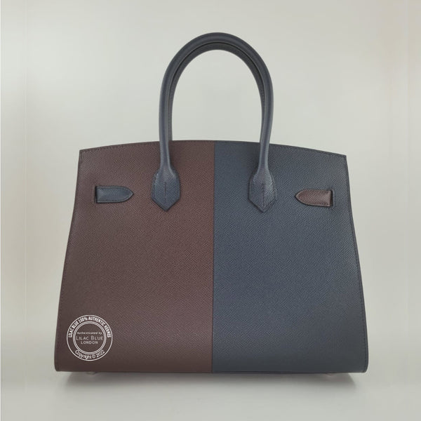 Hermès Birkin 30cm Rouge Sellier/Bleu Indigo Casaque Epsom PHW