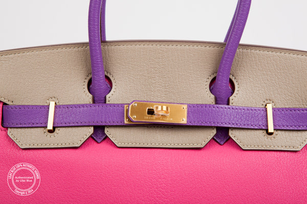 Hermès Birkin 30cm Tri Colour Chevre GHW
