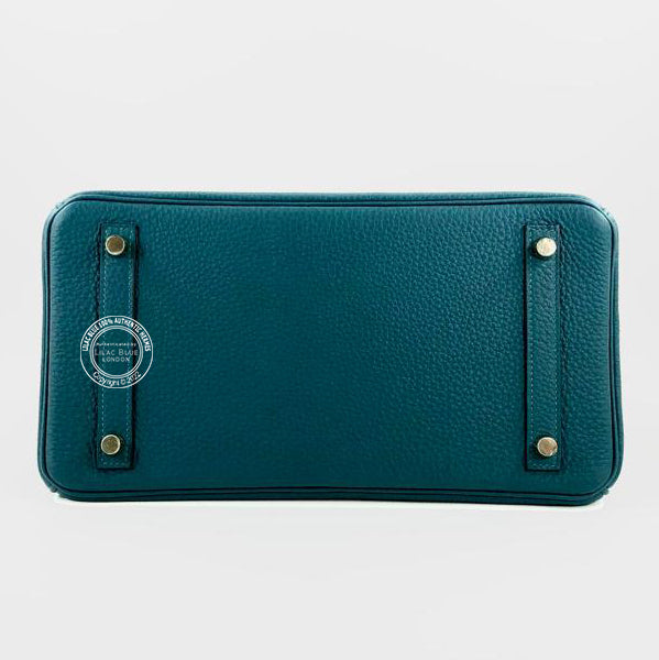 Hermès Birkin 30cm Vert Bosphore Touch Matte Alligator/Togo PBHW