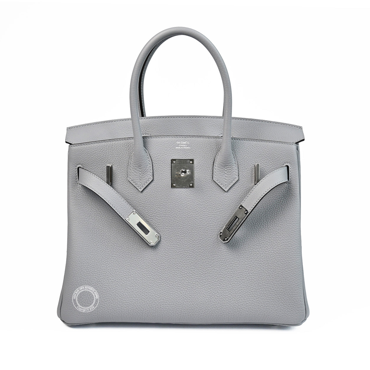 Hermès Birkin 30cm Gris Pantin Togo PHW