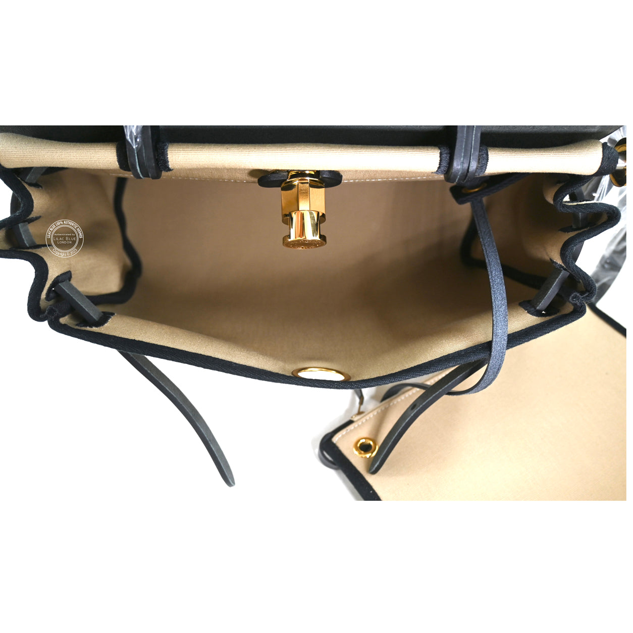 Hermès Herbag 31cm Trench/Black Hunter Officier GHW