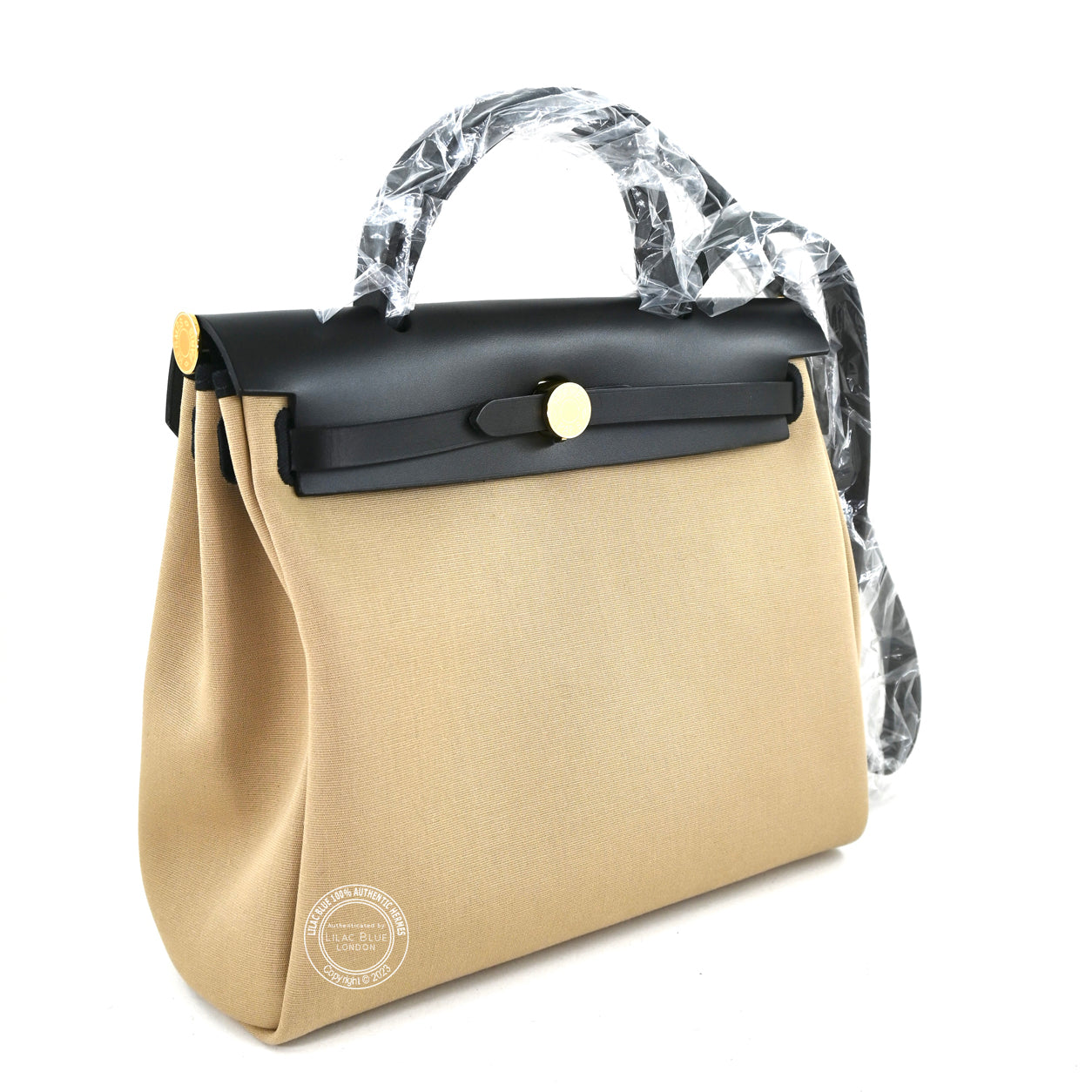 Hermès Herbag 31cm Trench/Black Hunter Officier GHW