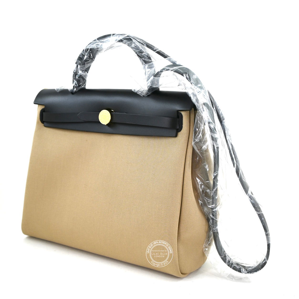 Hermès Herbag 31cm Trench/Black Hunter Officier GHW