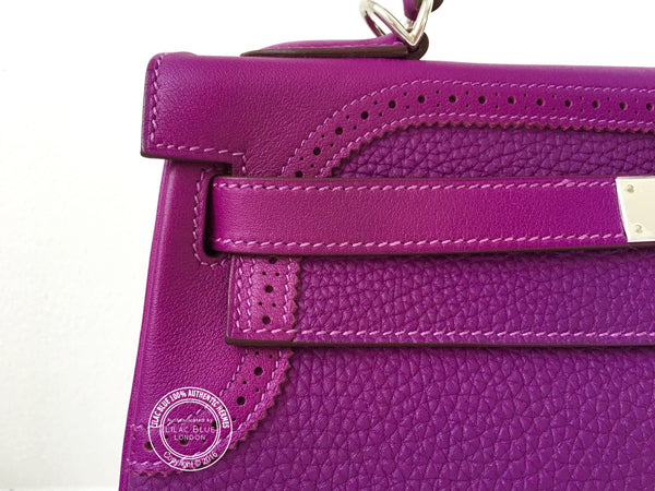 Hermès Kelly 32cm Anemone Ghillies Togo PHW