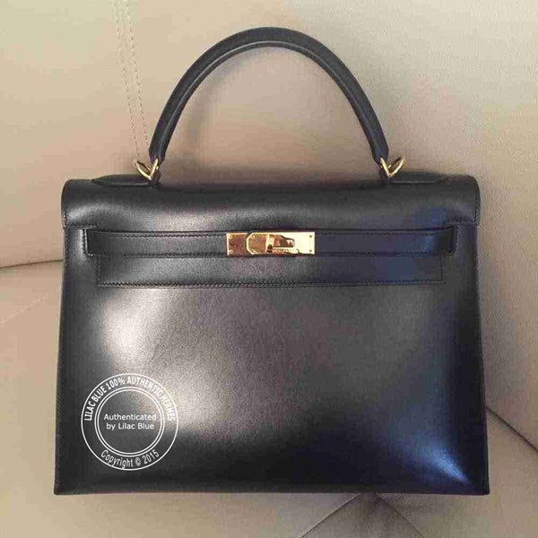 Hermès Kelly 32cm Black Box GHW - Preloved