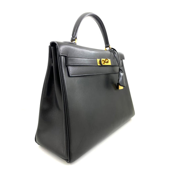 Hermès Kelly 32cm Black Box GHW - Preloved