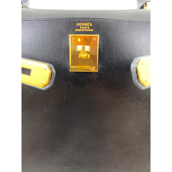 Hermès Kelly 32cm Black Box GHW - Preloved