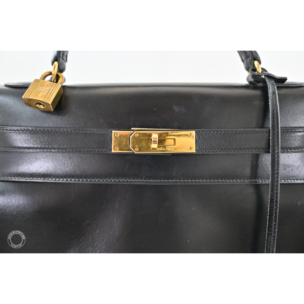 Hermès Kelly 32cm Black Box GHW - Vintage