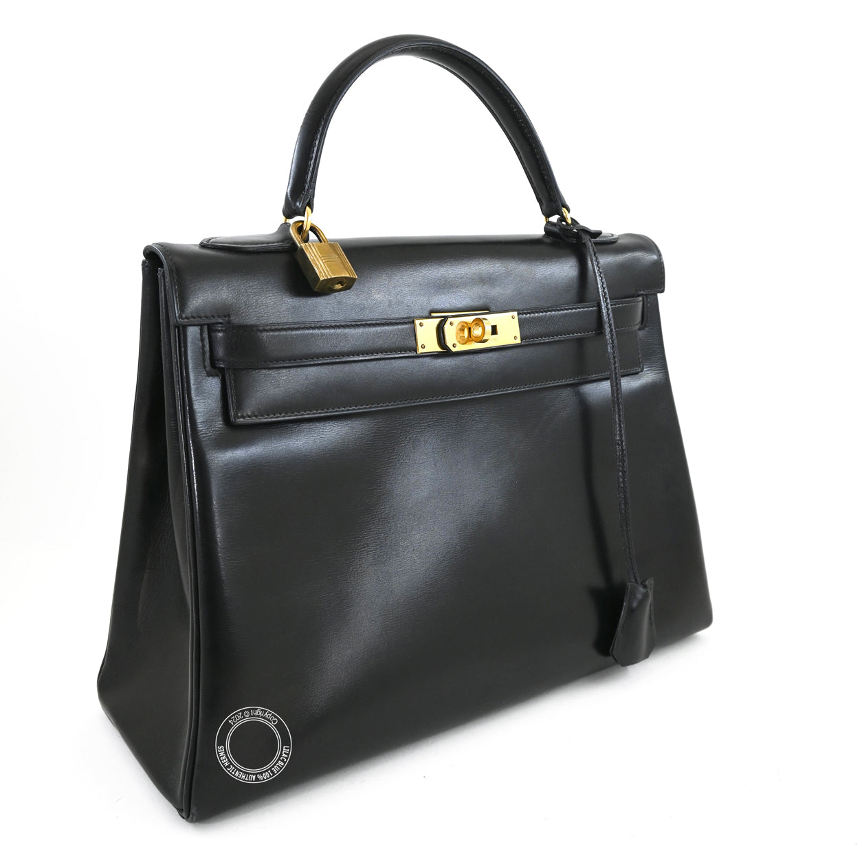 Hermès Kelly 32cm Black Box GHW - Vintage