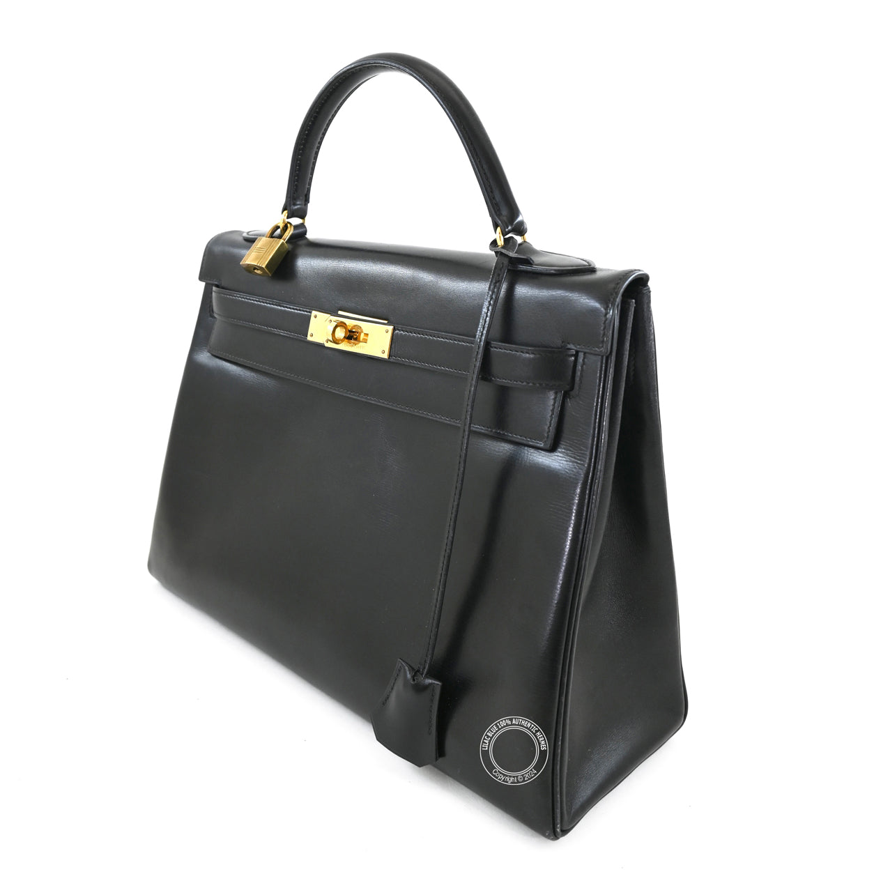 Hermès Kelly 32cm Black Box GHW - Vintage