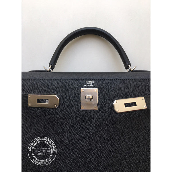 Hermès Kelly 32cm Black Epsom PHW