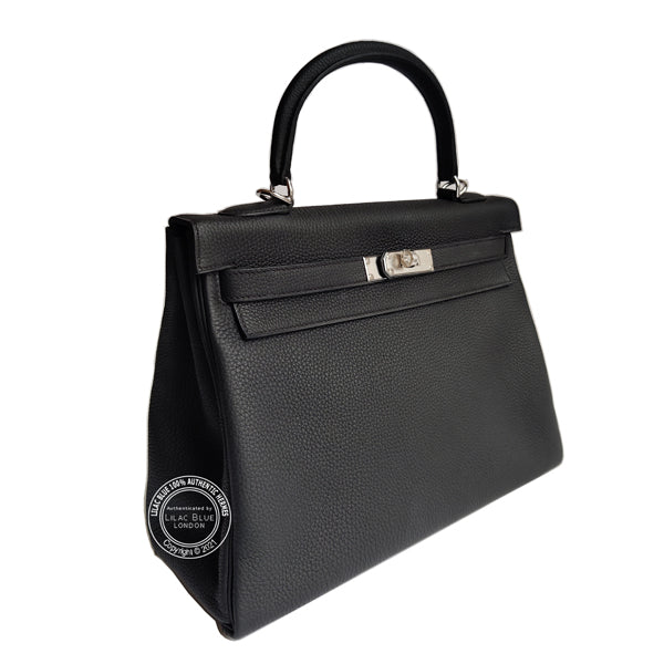 Hermes Kelly 32cm Black Togo PHW