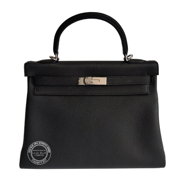 Hermes Kelly 32cm Black Togo PHW