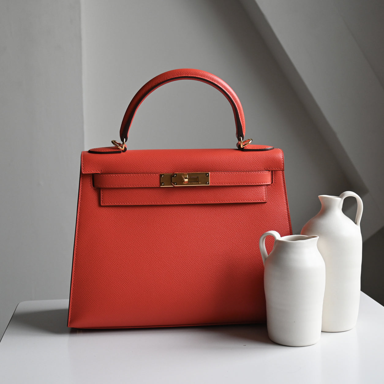 Hermès Kelly 32cm Capucine Epsom GHW