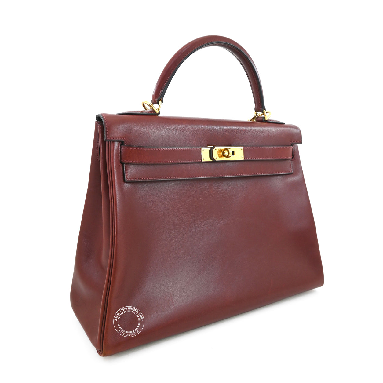 Hermès Kelly 32cm Rouge H Box GHW - Vintage