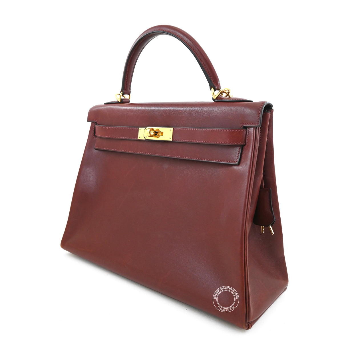 Hermès Kelly 32cm Rouge H Box GHW - Vintage