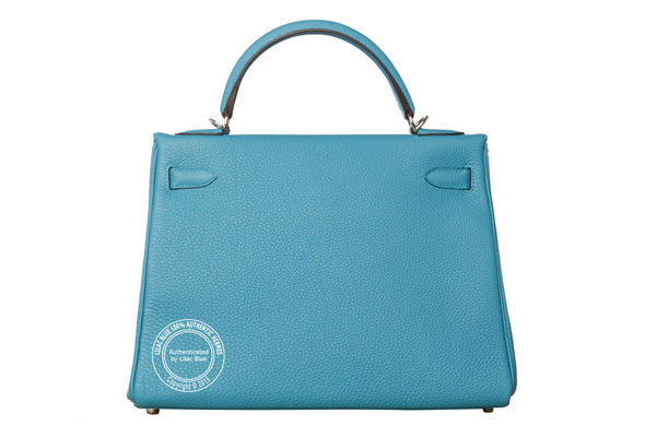 Hermès Kelly 32cm Turquoise Togo PHW