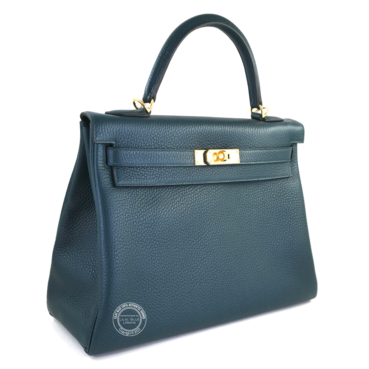 Hermès Kelly 32cm Vert Cypress Togo GHW