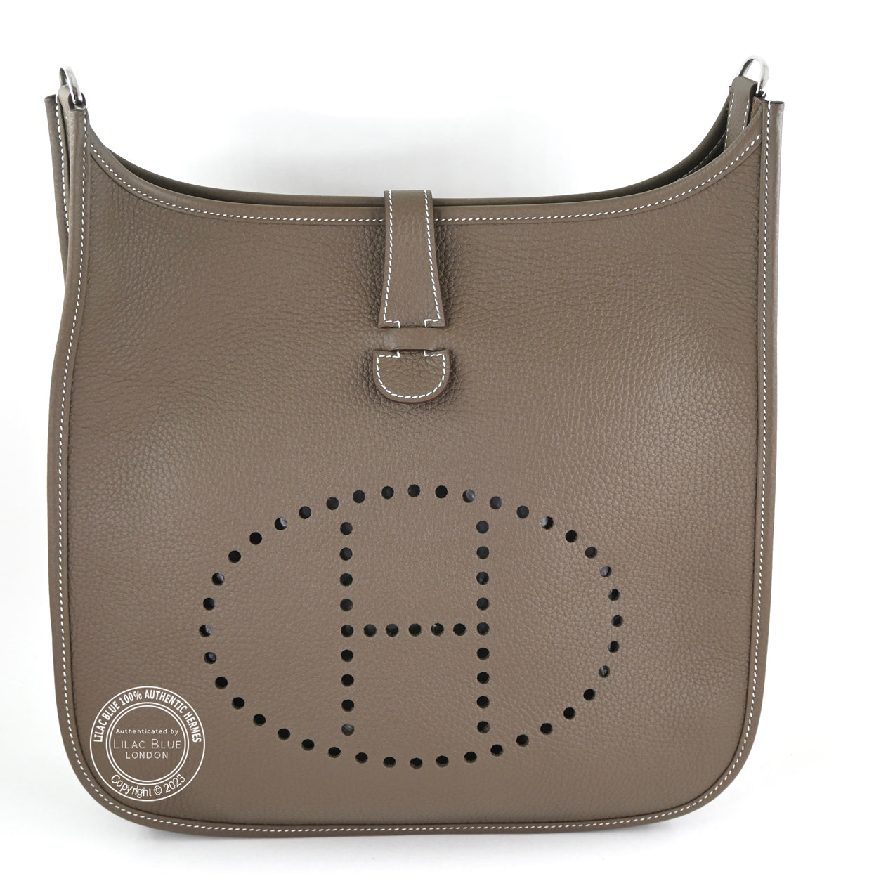 Hermes Evelyne 33cm Etoupe Clemence PHW