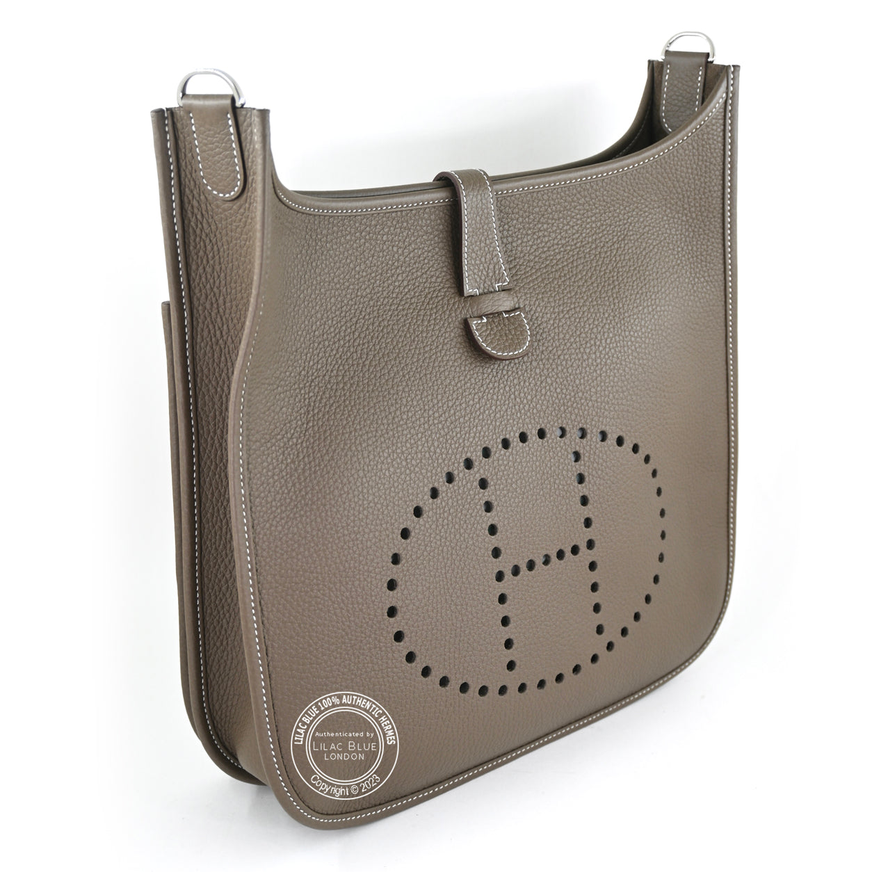 Hermes Evelyne 33cm Etoupe Clemence PHW