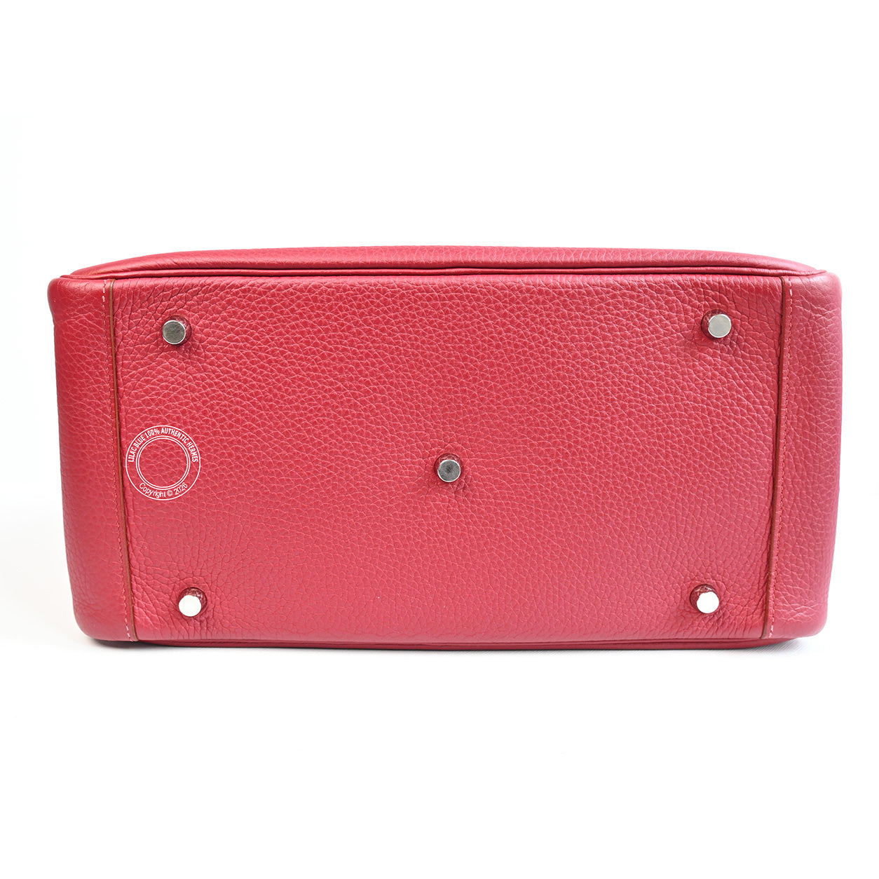 Hermès Lindy 34cm Rouge Grenat Clemence PHW - Preloved