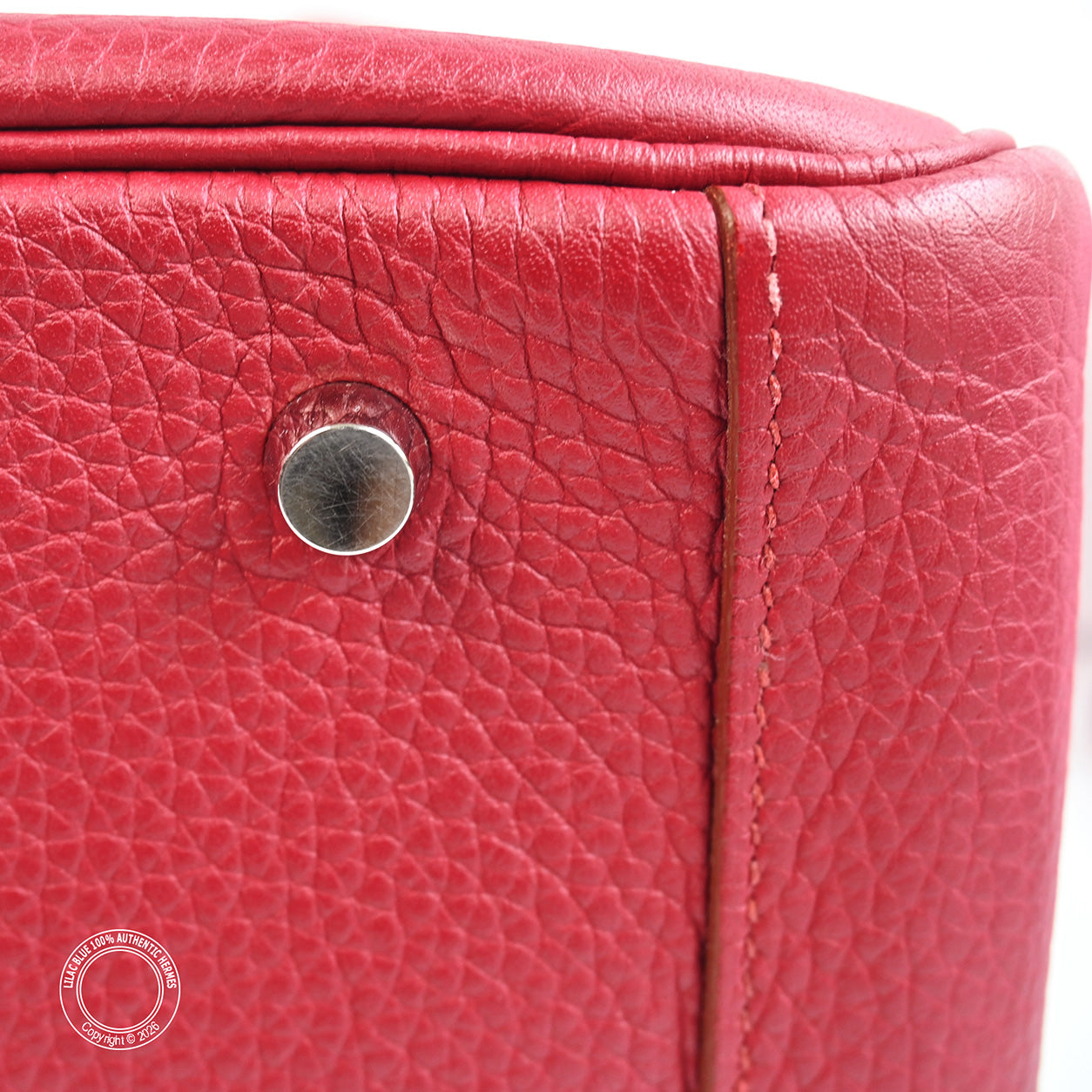 Hermès Lindy 34cm Rouge Grenat Clemence PHW - Preloved