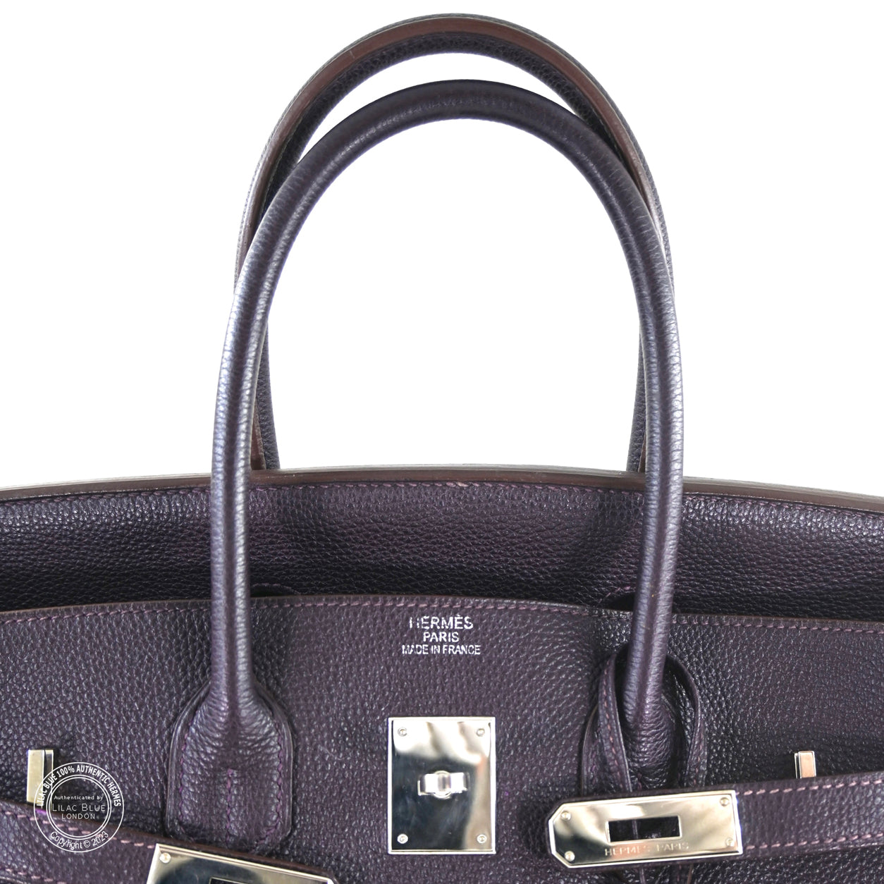 Hermes Birkin 35cm Aubergine Togo PHW - Preloved