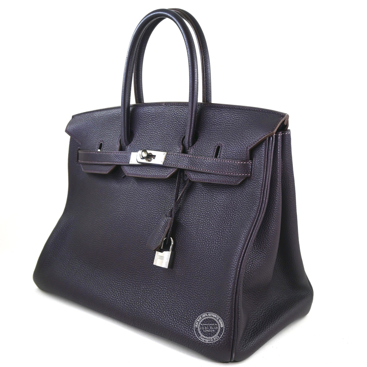Hermes Birkin 35cm Aubergine Togo PHW - Preloved