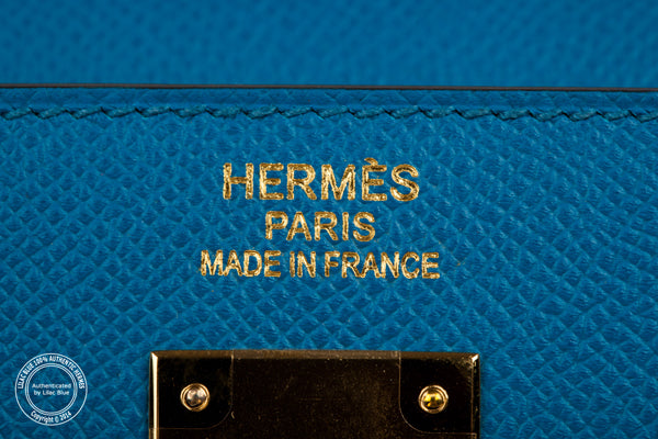 Hermès Kelly 35cm Bleu Izmir Epsom GHW