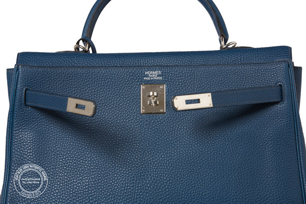 Hermès Kelly 35cm Bleu de Prusse Togo PHW - Preloved