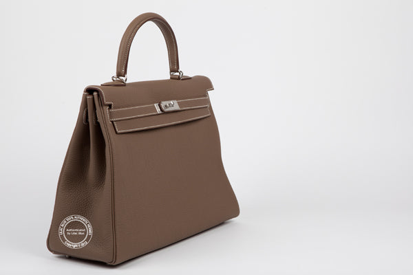 Hermès Kelly 35cm Etoupe Togo PHW