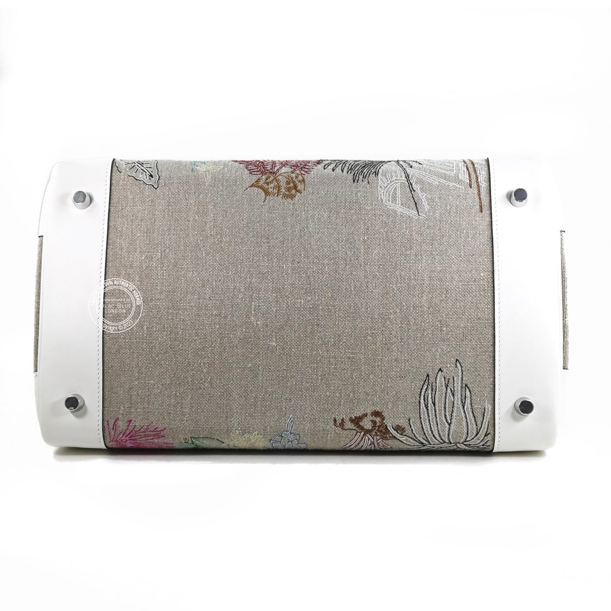 Hermès Birkin 35cm Faubourg Tropical White Swift/Toile PHW