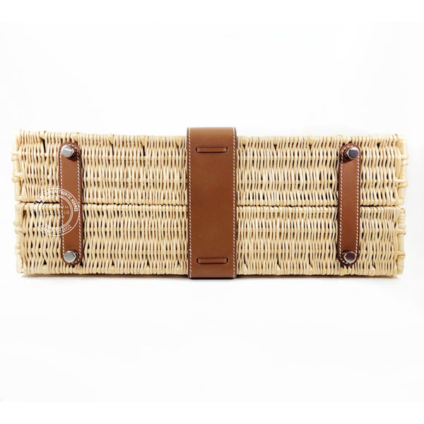 Hermès Kelly 35cm Fauve Picnic Barenia/Osier PHW